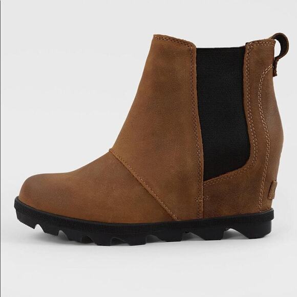 Sorel Joan of Arctic Women's Leather Chelsea Pull On Boot in Brown Size‎ 6 - Picture 1 of 8